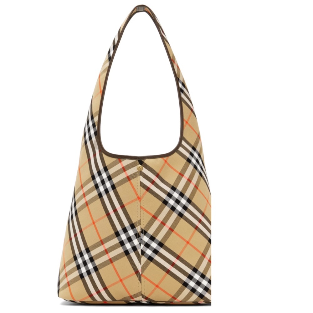 BURBERRY Beige Large Check Shoulder Bag - Picture 3 of 10